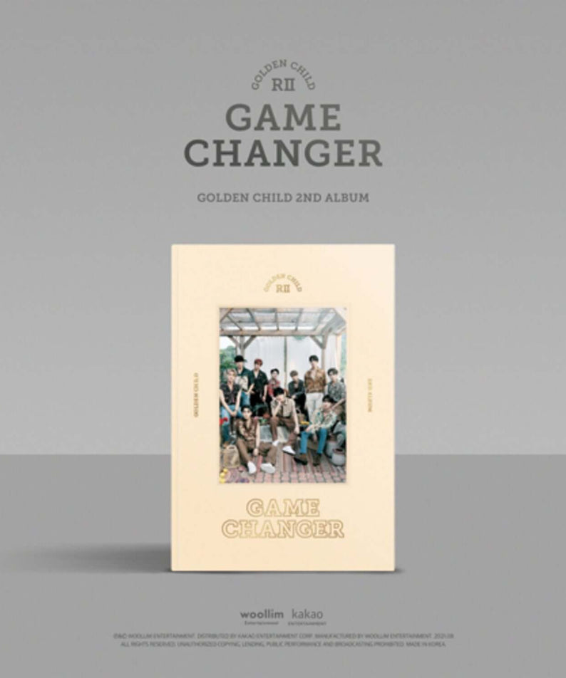 GOLDEN CHILD - 2nd Album [Game Changer] Standard A ver. - Album Kpop, couverture beige avec groupe au centre