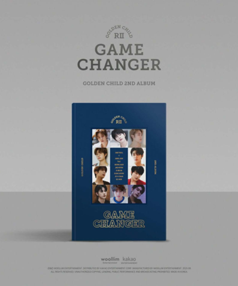 GOLDEN CHILD - 2nd Album [Game Changer] Standard C Ver. - Album Kpop : couverture bleu, visuel “GAME CHANGER”.