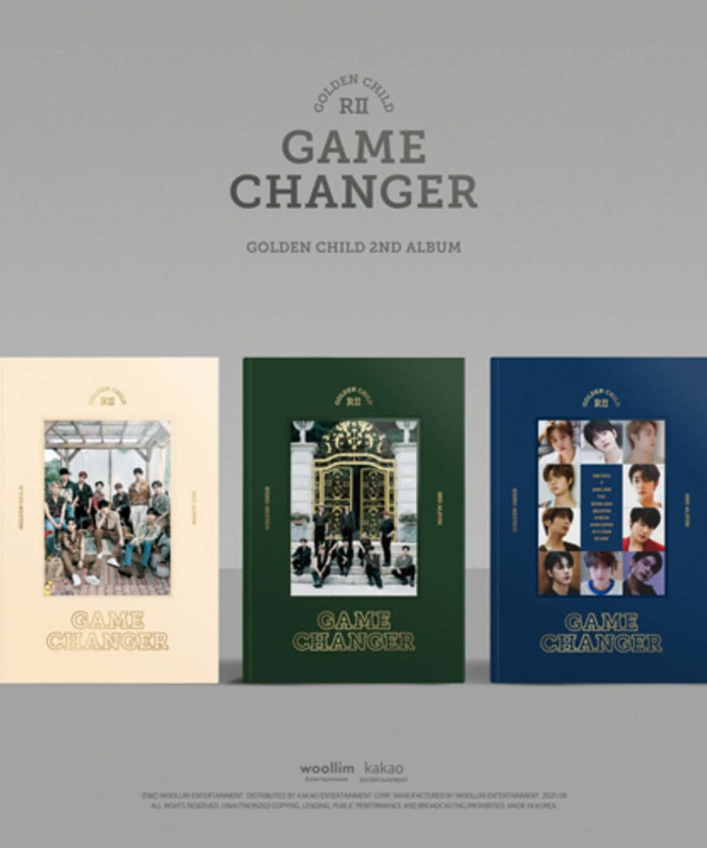 GOLDEN CHILD - 2nd Album [Game Changer] Standard SET Ver. - Album Kpop : coffret avec 3 versions sur fond clair