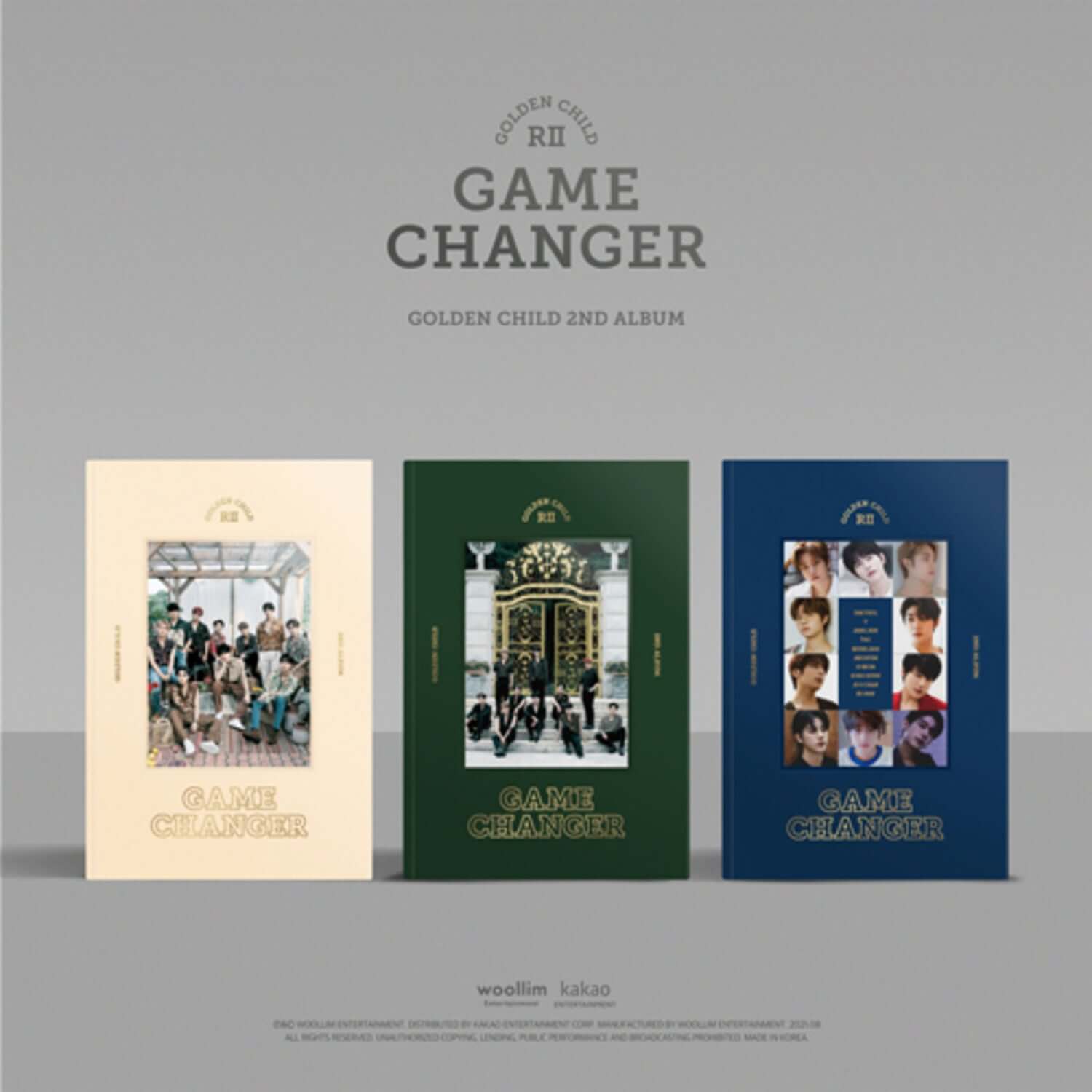 GOLDEN CHILD - 2nd Album [Game Changer] Standard SET Ver. - Album Kpop : coffret avec 3 versions sur fond clair