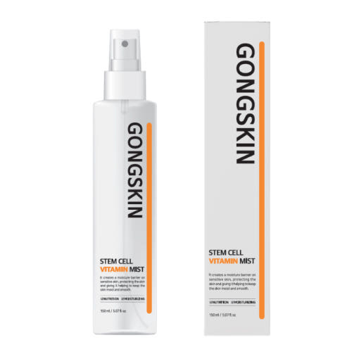 GONGSKIN  Stem Cell Vitamin Summer Mist 150ml, brume visage, flacon blanc sur fond clair, marque GONGSKIN, 150 ml