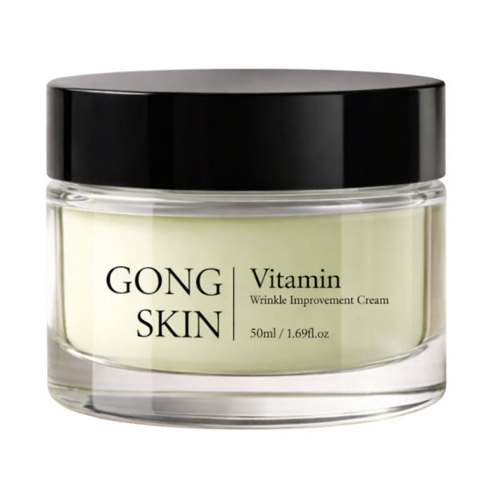 GONGSKIN Vitamin Wrinkle Improvement Cream 50ml de la marque GONGSKIN, pot crème vert sur fond blanc