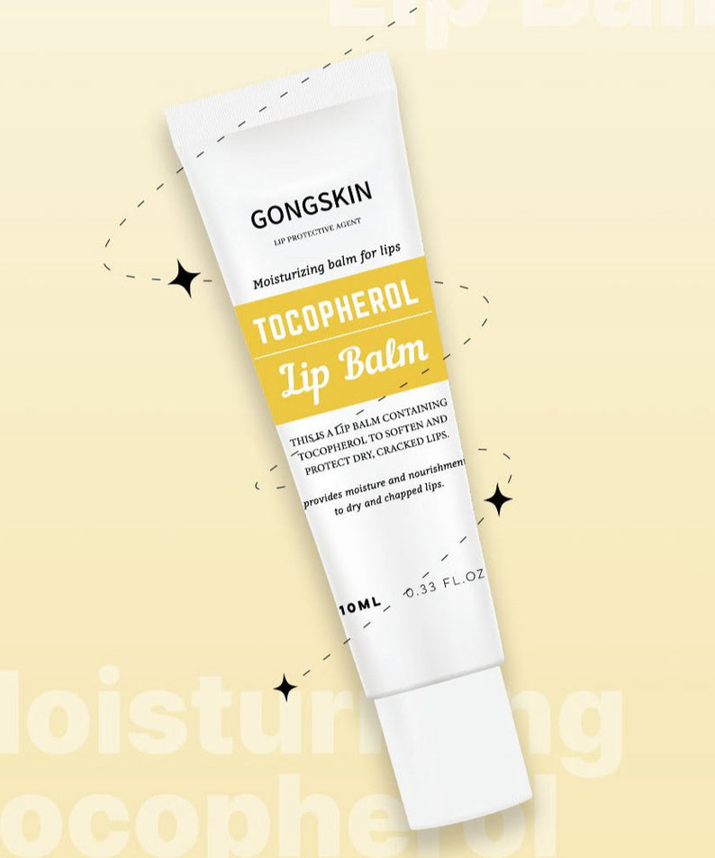 Baume à lèvres hydratant GONGSKIN Tocopherol Lip Balm 10ml pour des lèvres douces et protégées.
