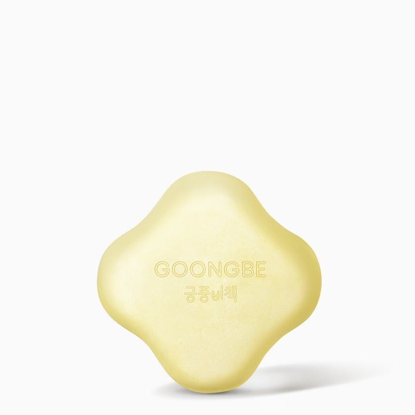 GOONGBE  Mild Cleansing Soap 90g : savon doux de la marque sur fond blanc, rendu photo produit.