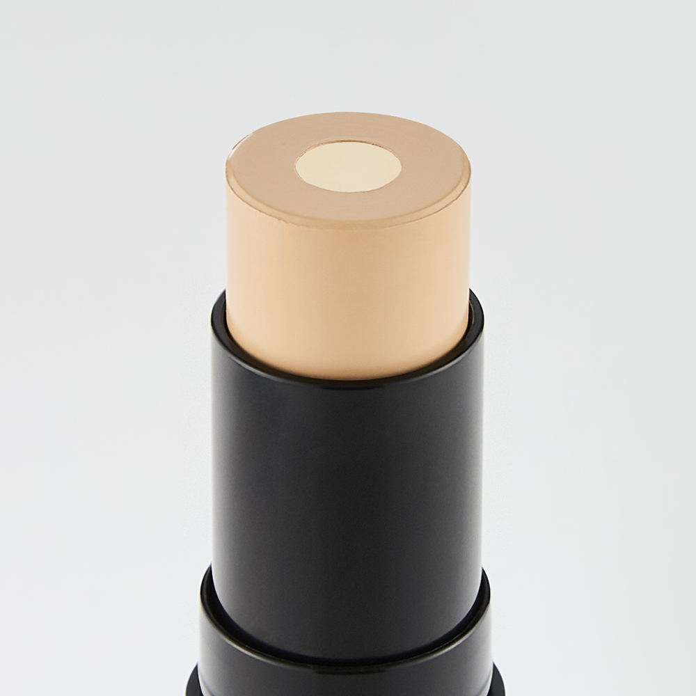 GRAFEN  Match Up Cover Stick Foundation 12g, stick correcteur beige sur fond blanc, packaging noir et ouverture visible.
