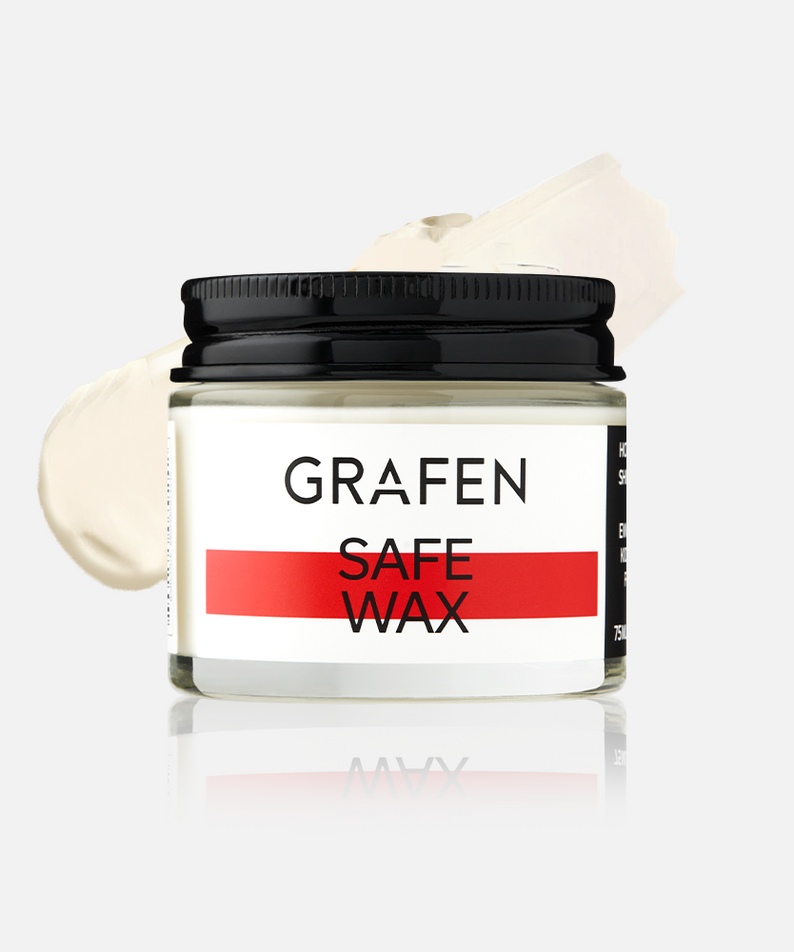 GRAFEN  Sae Wax 75ml, pot de cire coiffante noir et blanc sur fond clair, marque GRAFEN visible