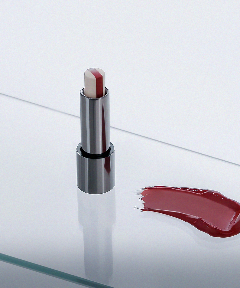GRAFEN Triple Lip™ 3.9g : rouge à lèvres sur fond blanc et miroir, marque GRAFEN en gros plan.