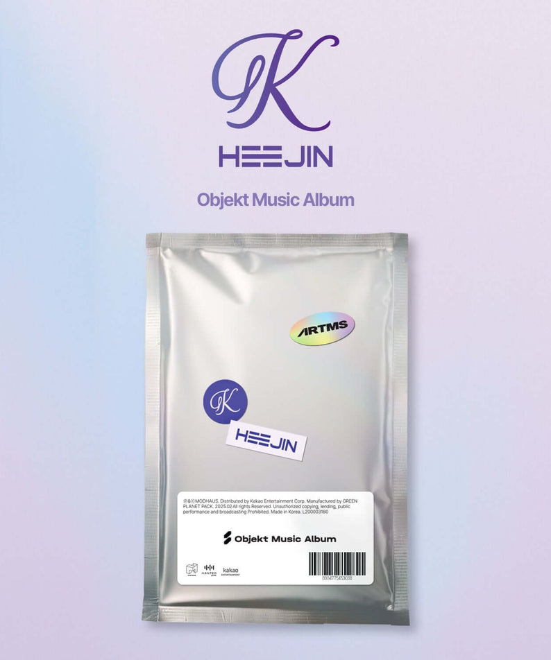HEEJIN - [K] (Objekt Music Album ver.) - Album Kpop : pochette Objet Music Album, branding HEEJIN sur fond clair