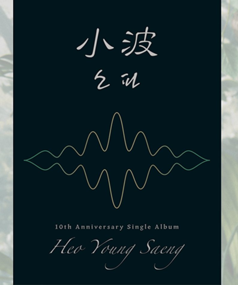 HEO YOUNGSEUNG - (小波) ( (小波) Ver.) - Album Kpop, couverture noire avec kanji 小波, illustration ondes et signature 10th Anniversary