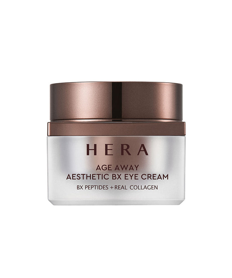 Crème contour des yeux HERA Age Away Aesthetic BX Eye Cream 25ml, soin anti-âge ciblé avec peptides et collagène.