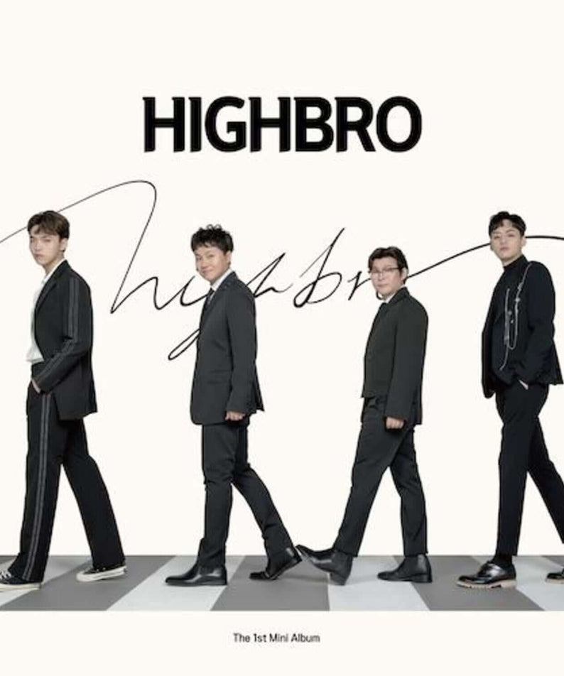 HI-BRO - 1st Album [GOOD MORNING] - Album Kpop, couverture avec les membres HI-BRO debout sur fond clair