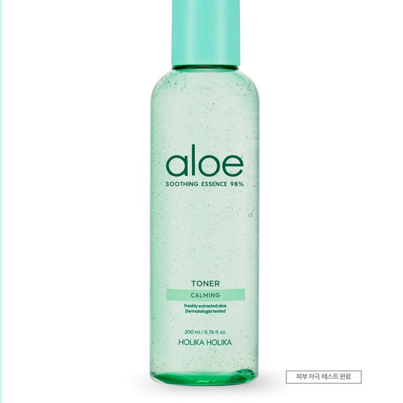 HOLIKA HOLIKA Aloe Soothing Essence 98% Toner 200ml en stock sur Ma Petite Corée