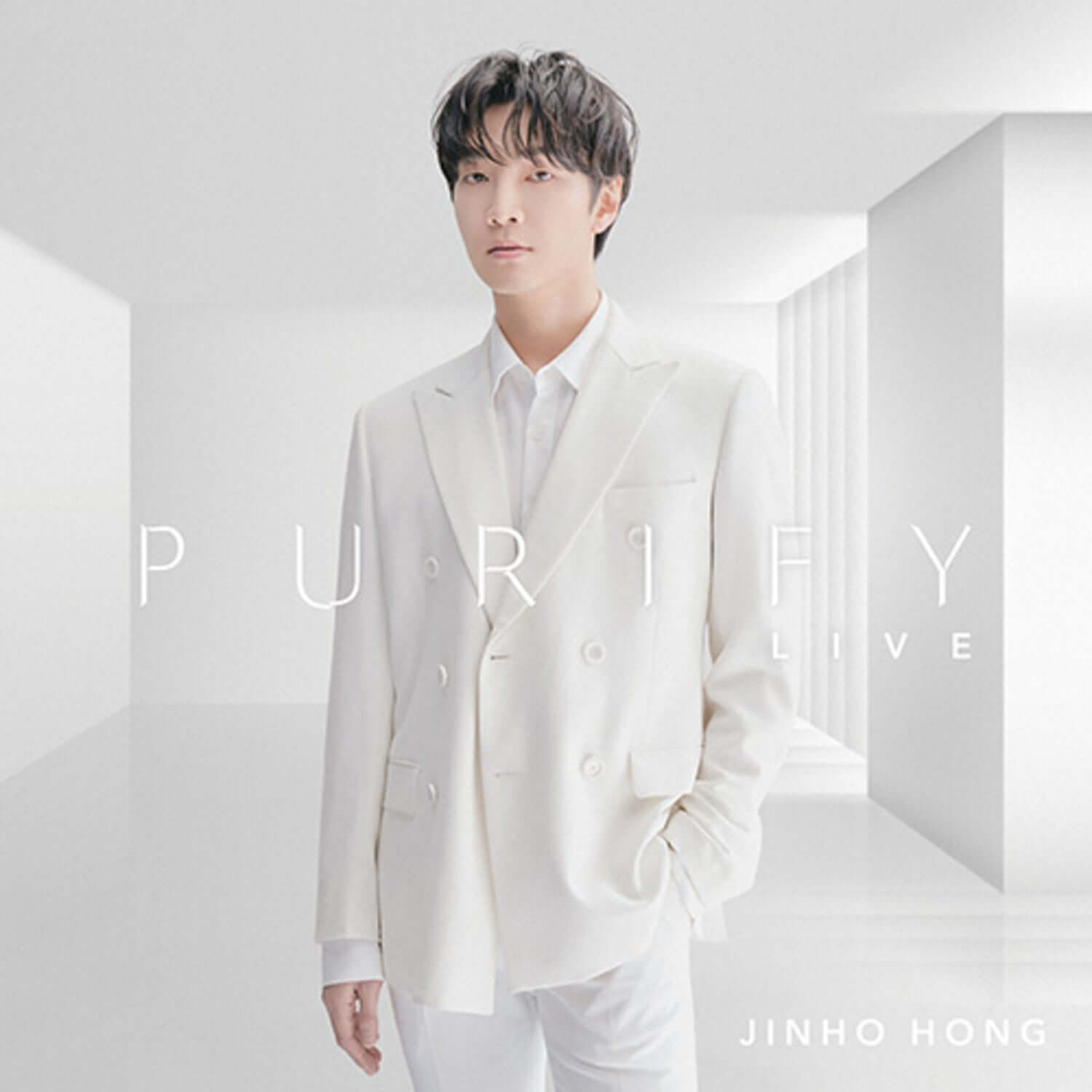 HONG JINHO - [Purify R11; Live] - Album Kpop : JINHO HONG en tenue blanche, visuel live épuré, ambiance studio