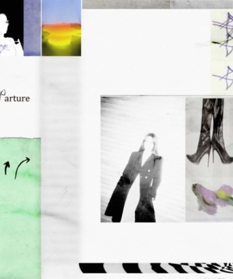 HOODY - 1st Album [DEPARTURE] - Album Kpop : pochette visuelle collage artistique, typographie “Departure”, style urbain, fan HOODY.