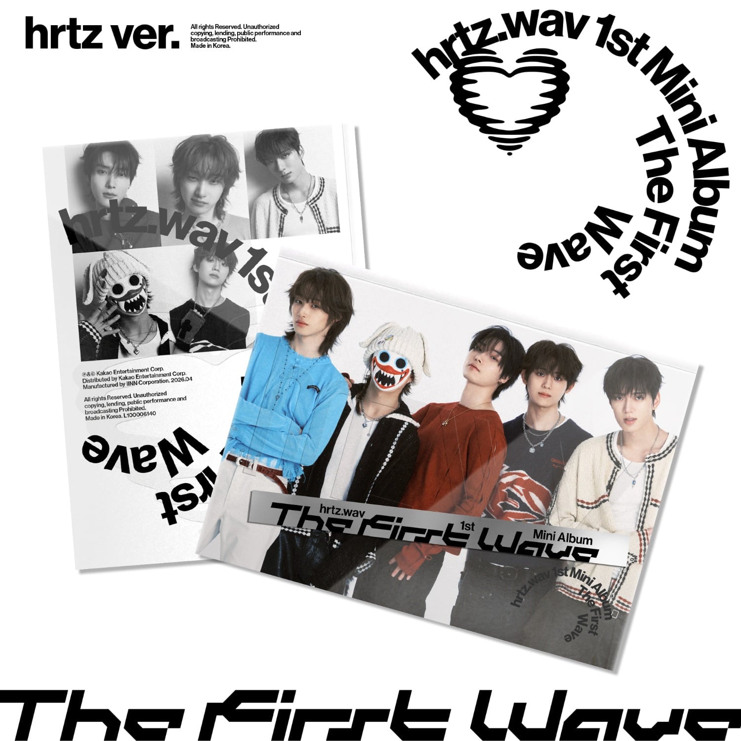 HRTZ.WAV - 1st Album [The First Wave] (hrtz ver. ) - Album Kpop : visuels promo, photos membres, style mini-album