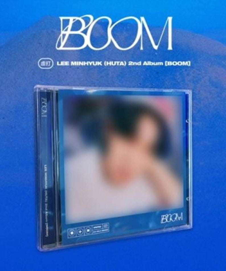 HUTA - 2nd Album [BOOM] (Jewel Ver,) - Album Kpop, coffret bleu avec visuel BOOM en pochette, édition HUTA