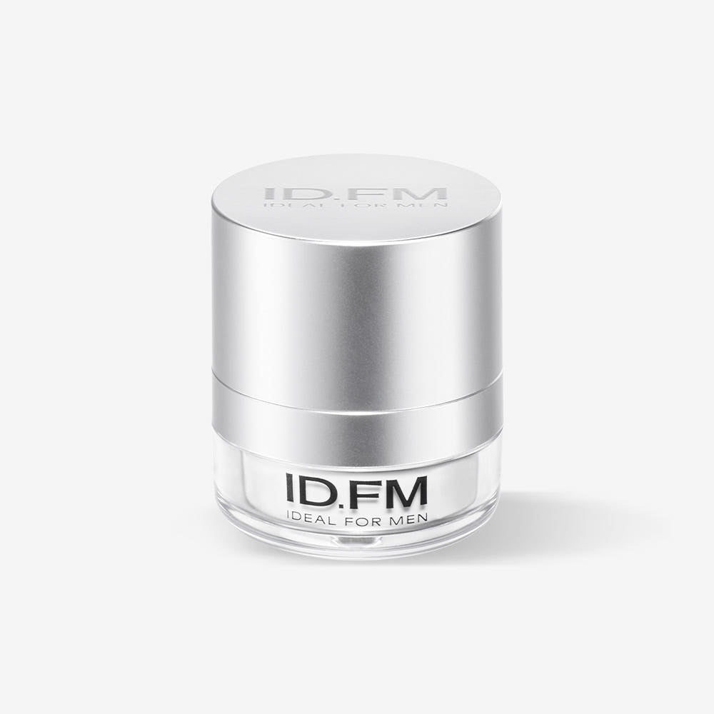 IDEAL FOR MEN No-Sebum Easy Powder 5g, IDÉM, pot argent sur fond blanc, produit anti-brillance pour hommes
