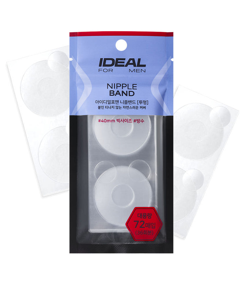 IDEAL FOR MEN Nipple Bands (Transparent) 72-Pack [36-Pack]
