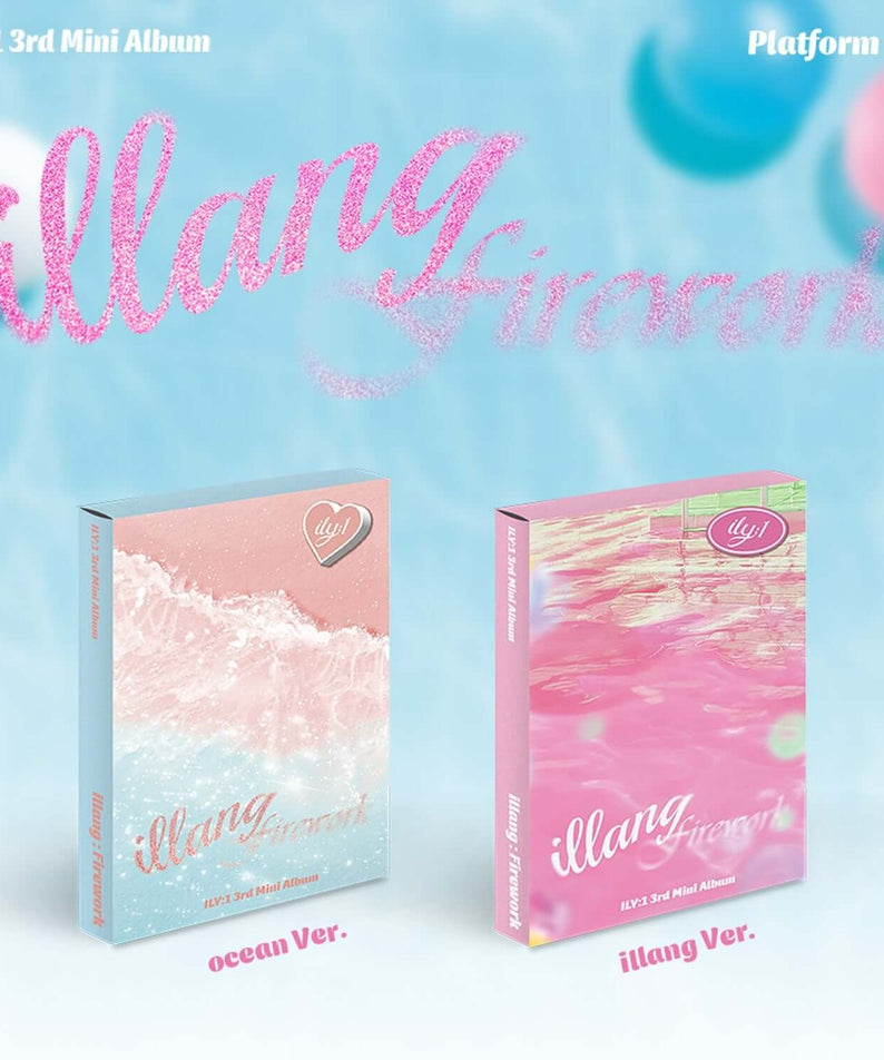 ILLANG:Firework ILY:1 - 3rd Album [illang:Firework] (Platform Ver.) (ocean Ver. / illang Ver.) (Random) Album Kpop océan rose