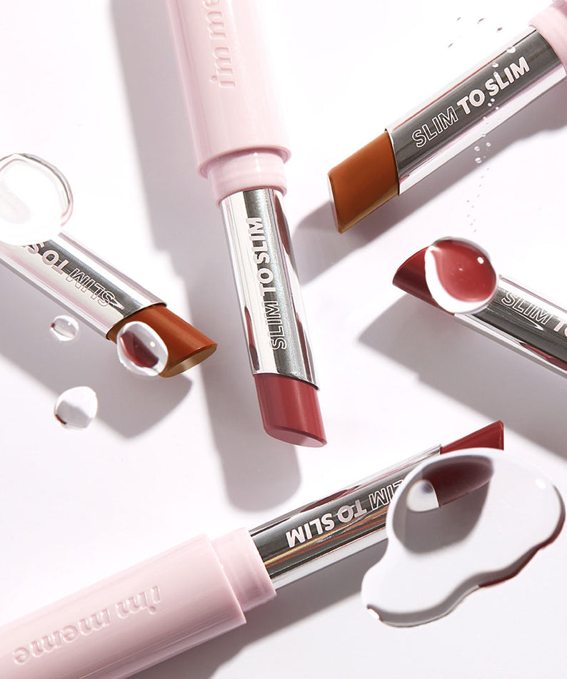 Rouge à lèvres IM MEME Slim to Slim Hyaluronic Gloss Fit Lipstick, plusieurs nuances, design élégant et brillant.