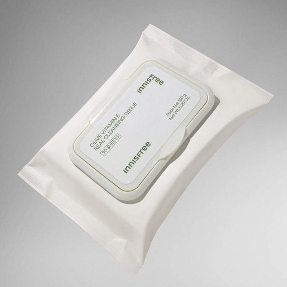 INNISFREE Olive Vitamin E Real Cleansing Tissue 30p disponible sur Ma petite Coree, ton Eshop 100% K-beauty en direct de Seoul