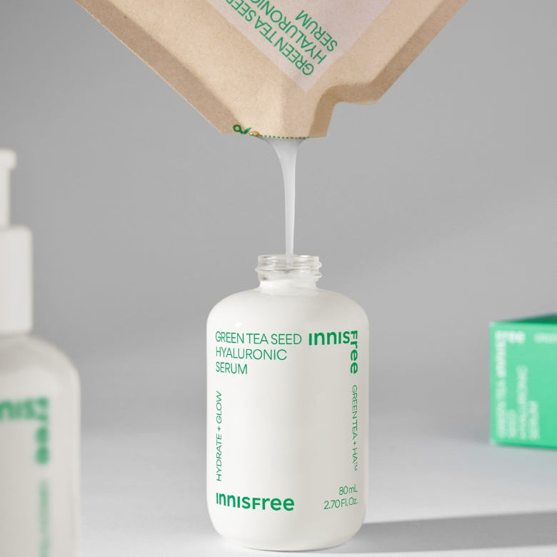 INNISFREE Green Tea Seed Hyaluronic Serum Special Set (Serum 80ml + Refill)