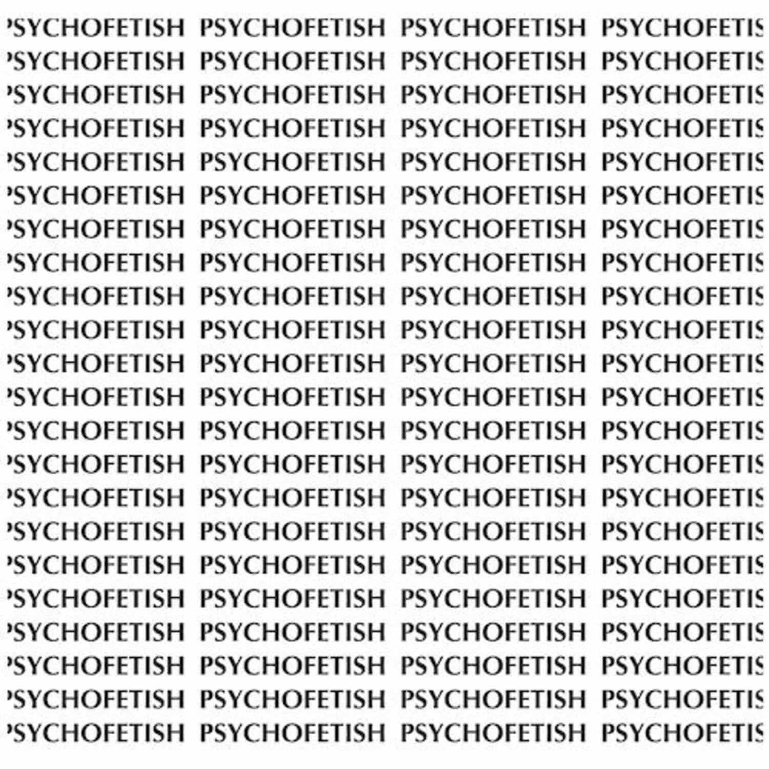 IOAH - 1st Album [PSYCHOFETISH] - Album Kpop de IOAH, jaquette PSYCHOFETISH en motif répétitif sur fond clair.