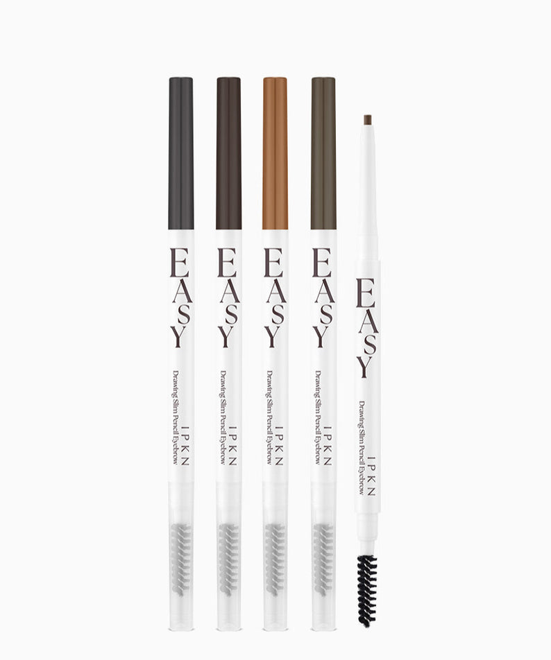 Crayons à sourcils IPKN Easy Drawing Slim Pencil Eyebrow en plusieurs teintes élégantes.