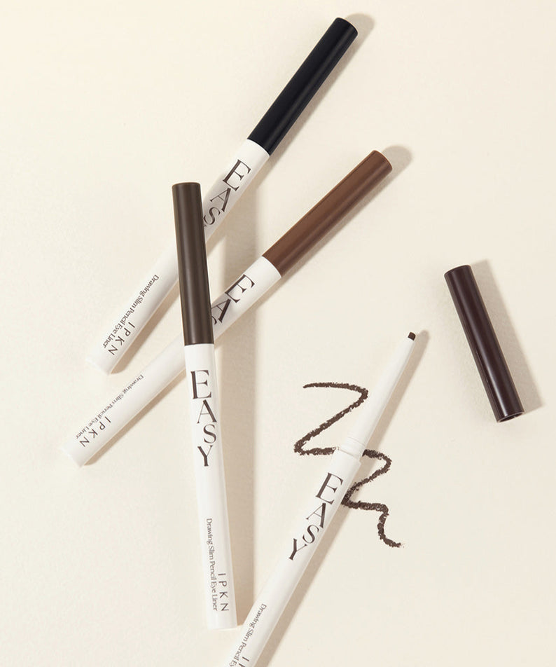 IPKN Easy Drawing Slim Pencil Eyeliner, couleur et précision, eyeliner crayon mince idéal pour des lignes fines en maquillage professionnel.