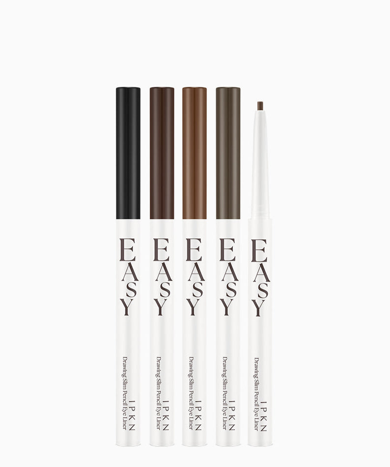 Ensemble d'eyeliners IPKN Easy Drawing Slim Pencil Eyeliner en différentes teintes, crayons fins pour maquillage précis