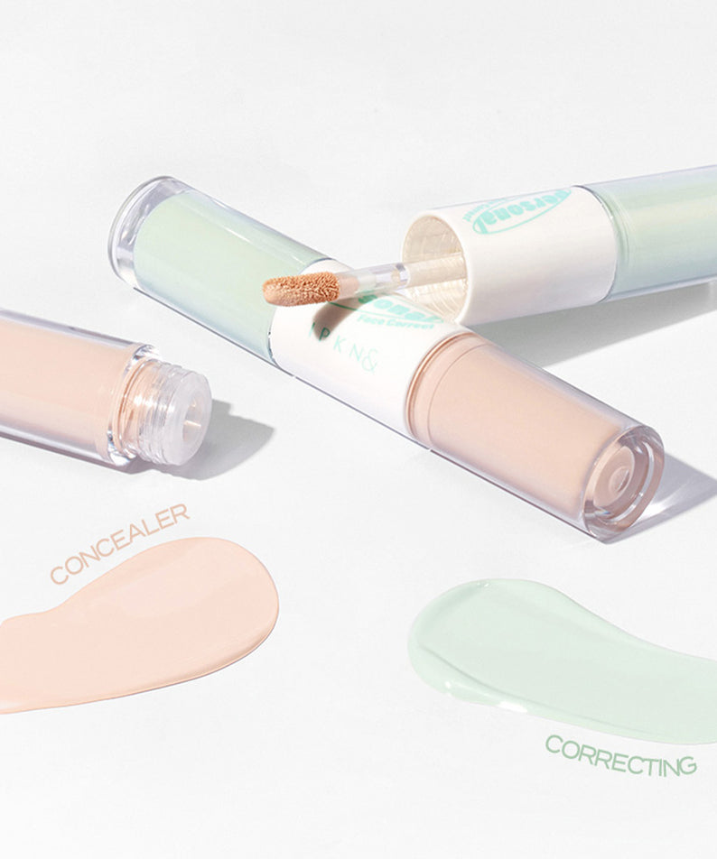 IPKN Personal Tone Correcting Concealer Duo (Green) - Duo de correcteur vert pour unifier le teint et corriger les imperfections.