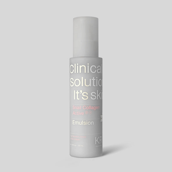 Photo du flacon IT'S SKIN Snail Collagen Active Emulsion 120ml sur fond clair, marque IT'S SKIN et sérum émulsion.