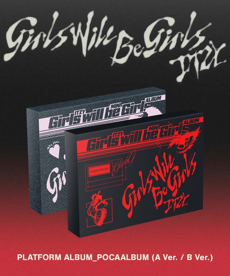 ITZY - [Girls Will Be Girls] PLATFORM ALBUM (POCAALBUM A / B Ver.) (Set of 2) - Album Kpop : coffret A/B, visuel graphique
