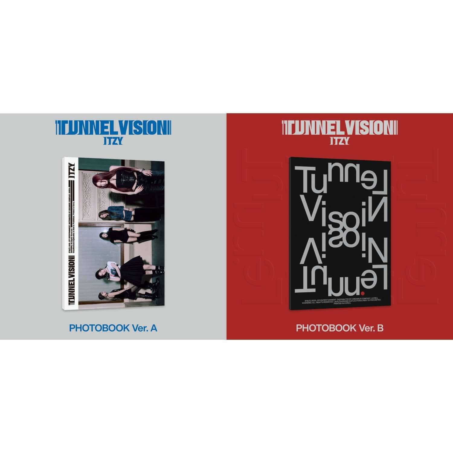 ITZY - [TUNNEL VISION] (Photobook Ver.) (A/B Ver.) (Random 1 of 2) - Album Kpop, visuel des couvertures A/B photobook