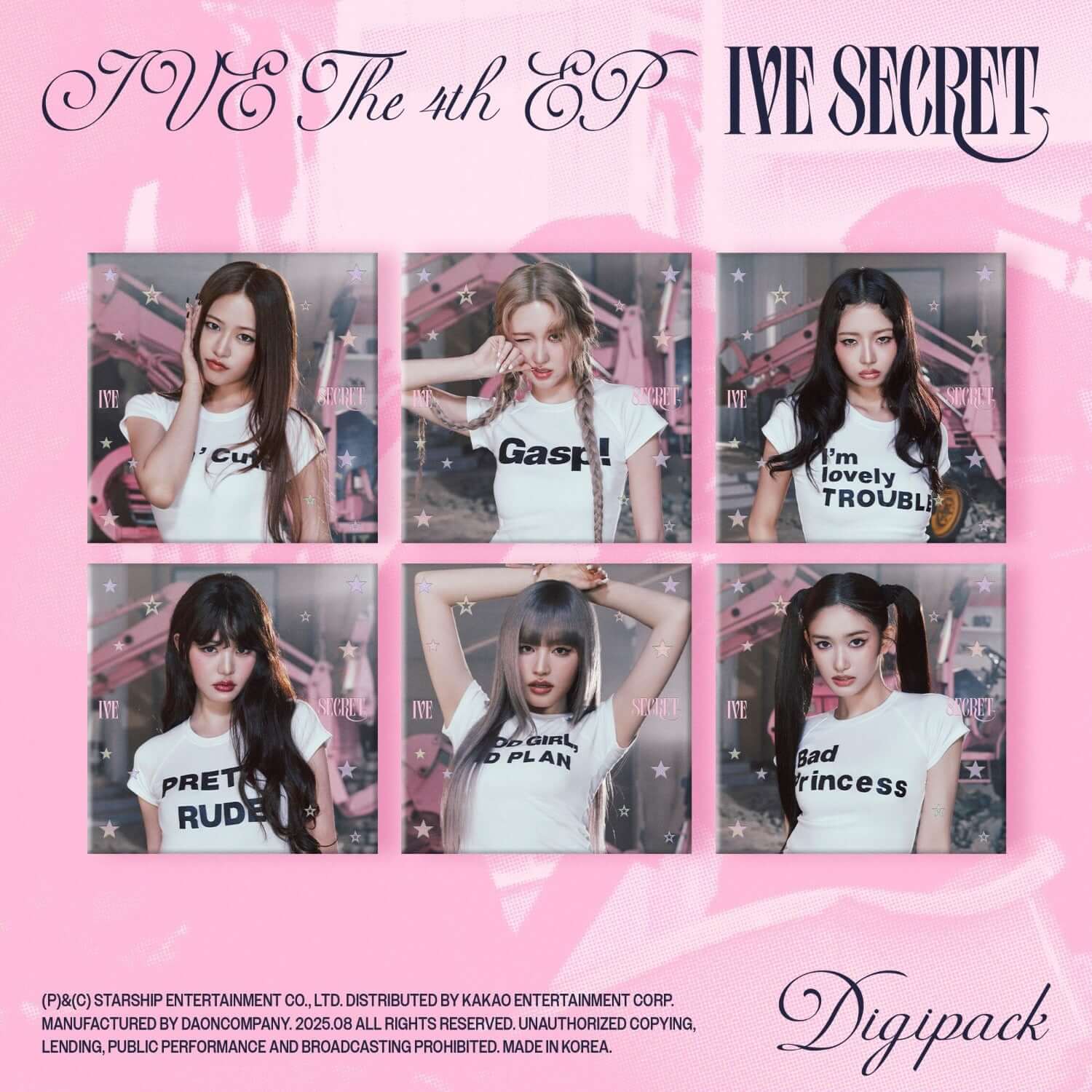 IVE - IVE THE 4th EP [IVE SECRET] (Digipack Ver.) (Random 1 of 6) - Album Kpop : digipack IVE SECRET avec photos membres
