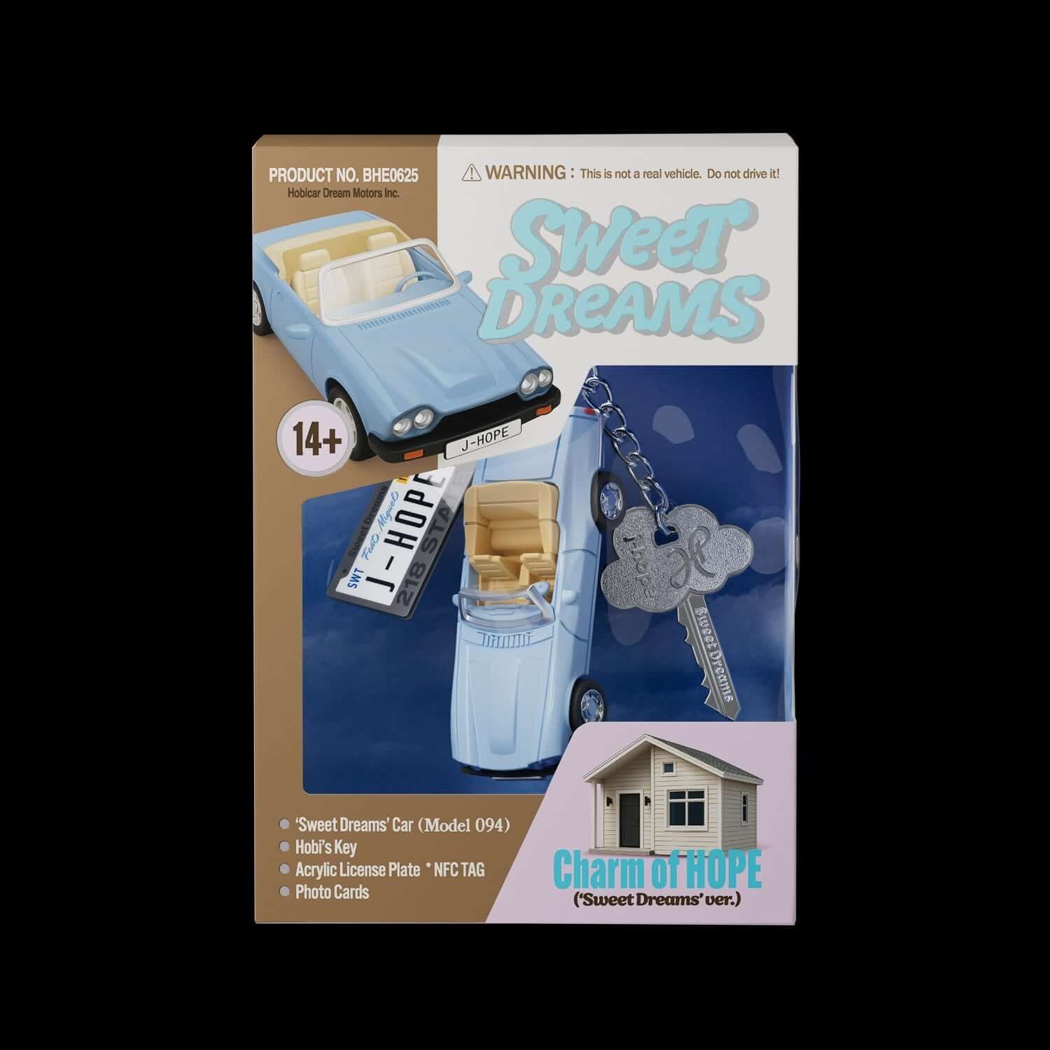 J-HOPE - [Charm of HOPE] (‘Sweet Dreams' ver.) - Album Kpop : coffret Sweet Dreams bleu, photo carte et accessoires, pack Charm of HOPE.