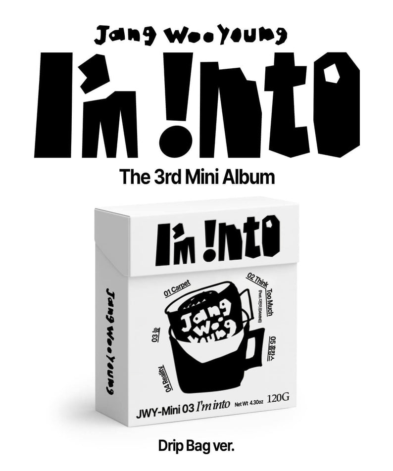 JANG WOOYOUNG - [I’m into] (Drip Bag ver.) - Album Kpop : visuel de la pochette sur fond blanc