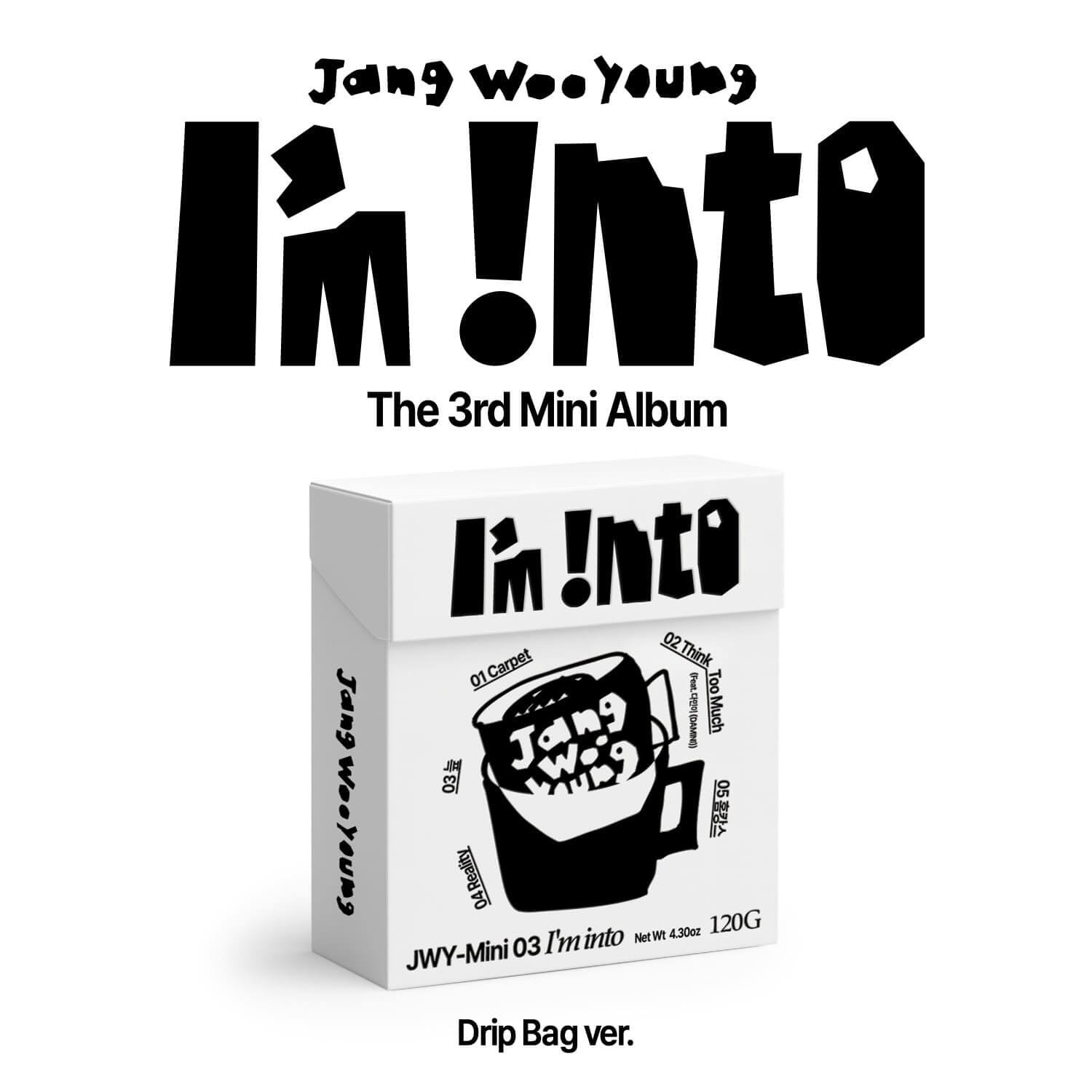JANG WOOYOUNG - [I’m into] (Drip Bag ver.) - Album Kpop : visuel de la pochette sur fond blanc