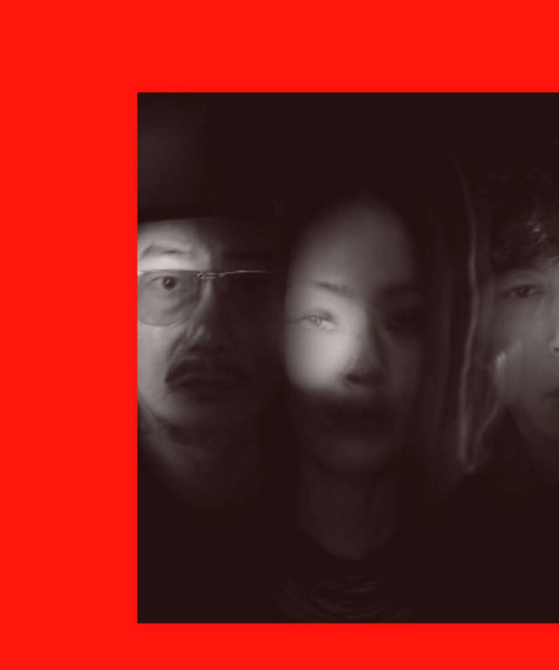 JAURIM - 11th Album - Album Kpop : jaquette avec portrait bicolore sur fond rouge, style mystérieux du groupe JAURIM