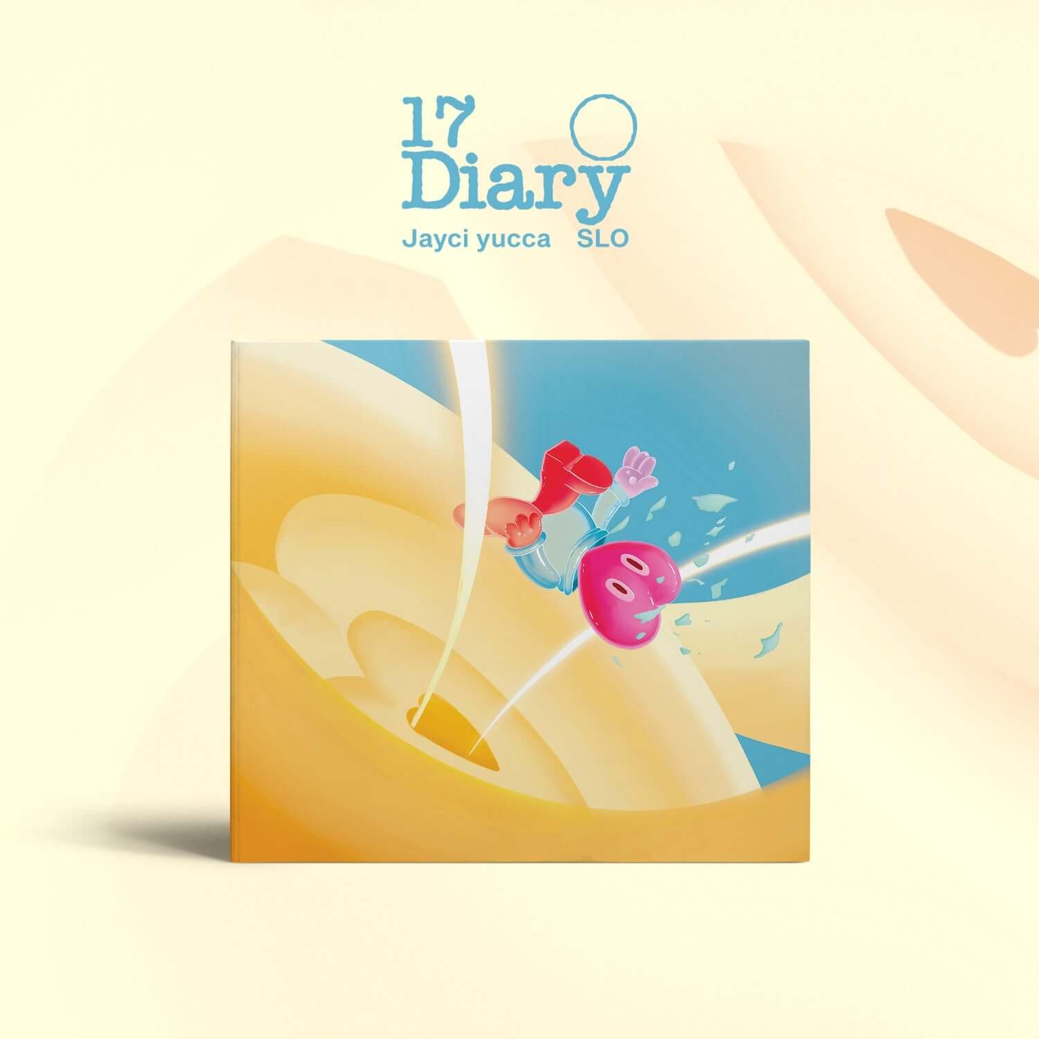 JAYCI YUCCA X SLO - [17 Diary] - Album Kpop, pochette JAYCI YUCCA x SLO sur fond beige, visuel artistique.