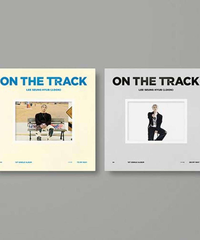 J.DON - 1st Album [ON THE TRACK] Random - Album Kpop : couvertures ON THE TRACK de l’album, style K-pop, double visuel.