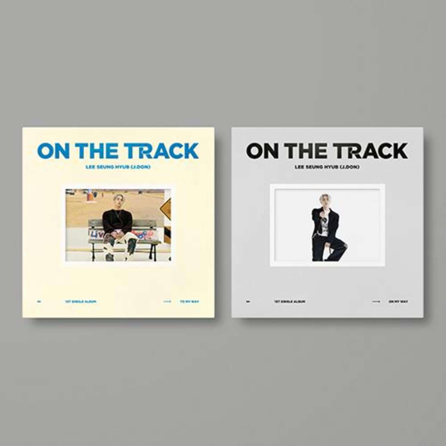 J.DON - 1st Album [ON THE TRACK] Random - Album Kpop : couvertures ON THE TRACK de l’album, style K-pop, double visuel.
