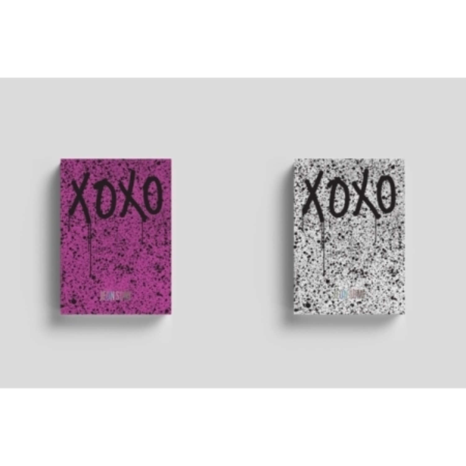 JEON SOMI - THE FIRST ALBUM [XOXO] (SET) - Album Kpop, coffret set de la marque JEON SOMI, pochettes XOXO violet et blanc.