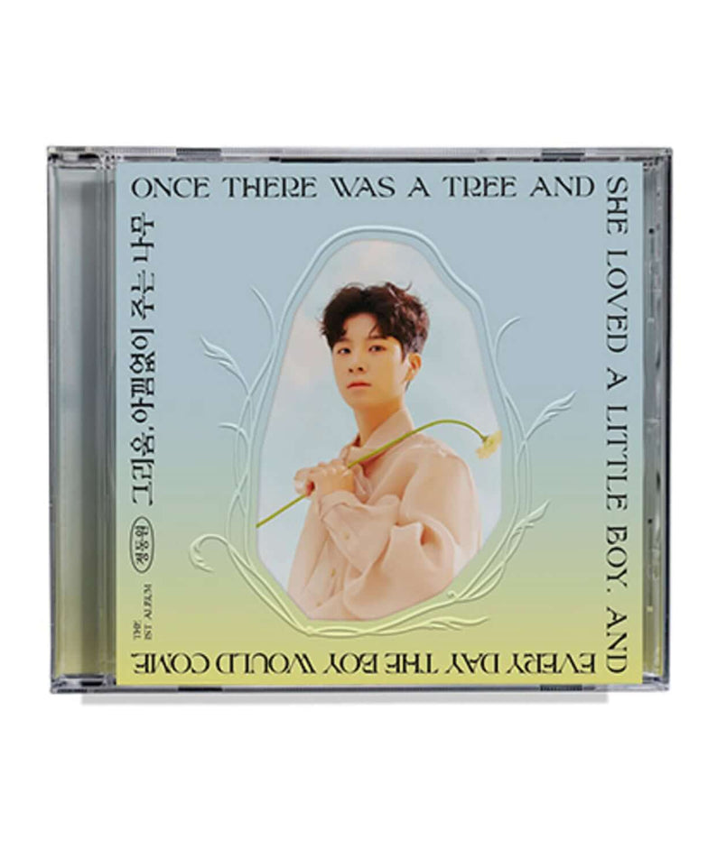 JEONG DONGWON - [, ] COMPACT VER.(JEWEL CASE) - Album Kpop : boîtier CD bleu avec portrait, style visuel ONCE THERE WAS A TREE