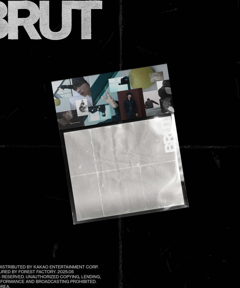 JEONG SEWOON - EP [Brut] - Album Kpop, pochette noir BRUT avec collage photos et étui, visuel Kpop de la marque