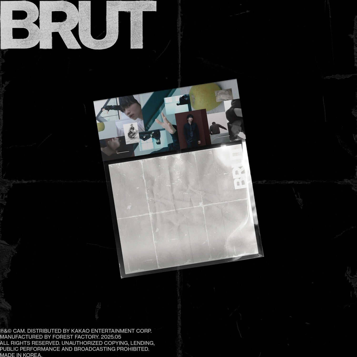 JEONG SEWOON - EP [Brut] - Album Kpop, pochette noir BRUT avec collage photos et étui, visuel Kpop de la marque