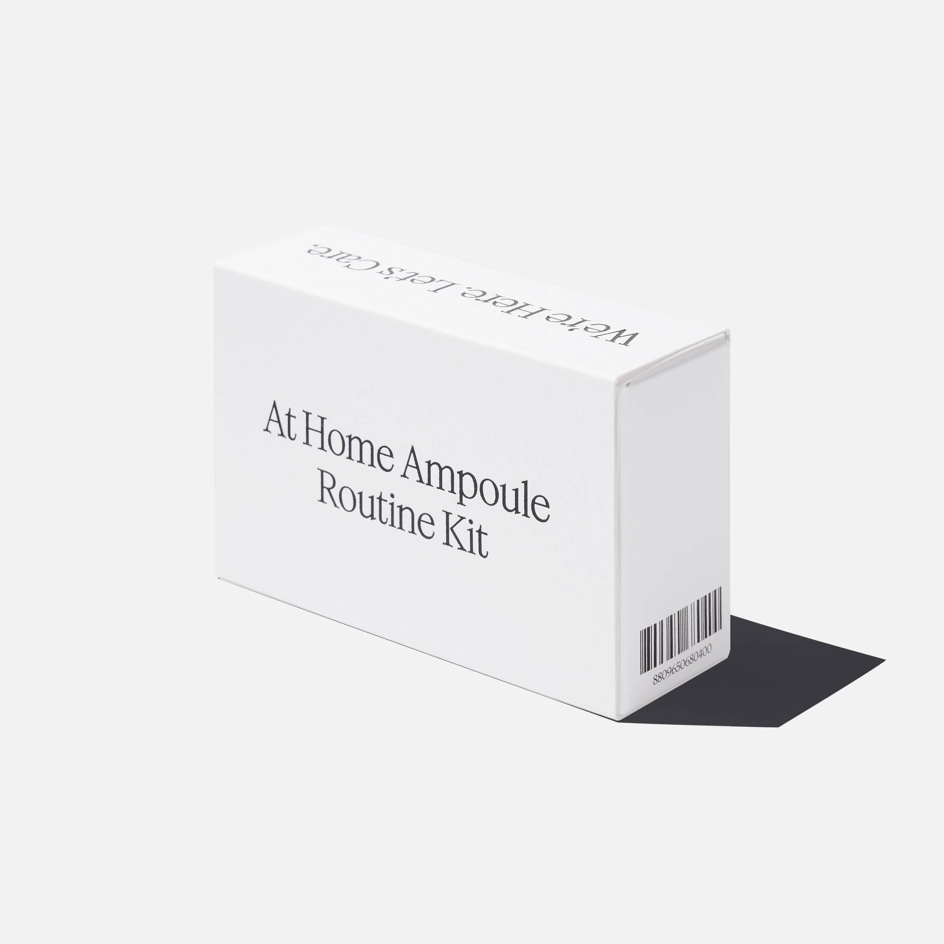 JOODOC  Barrier Glow 3-Piece Ampoule Routine Kit, boîte blanche “At Home Ampoule Routine Kit”, sur fond clair.