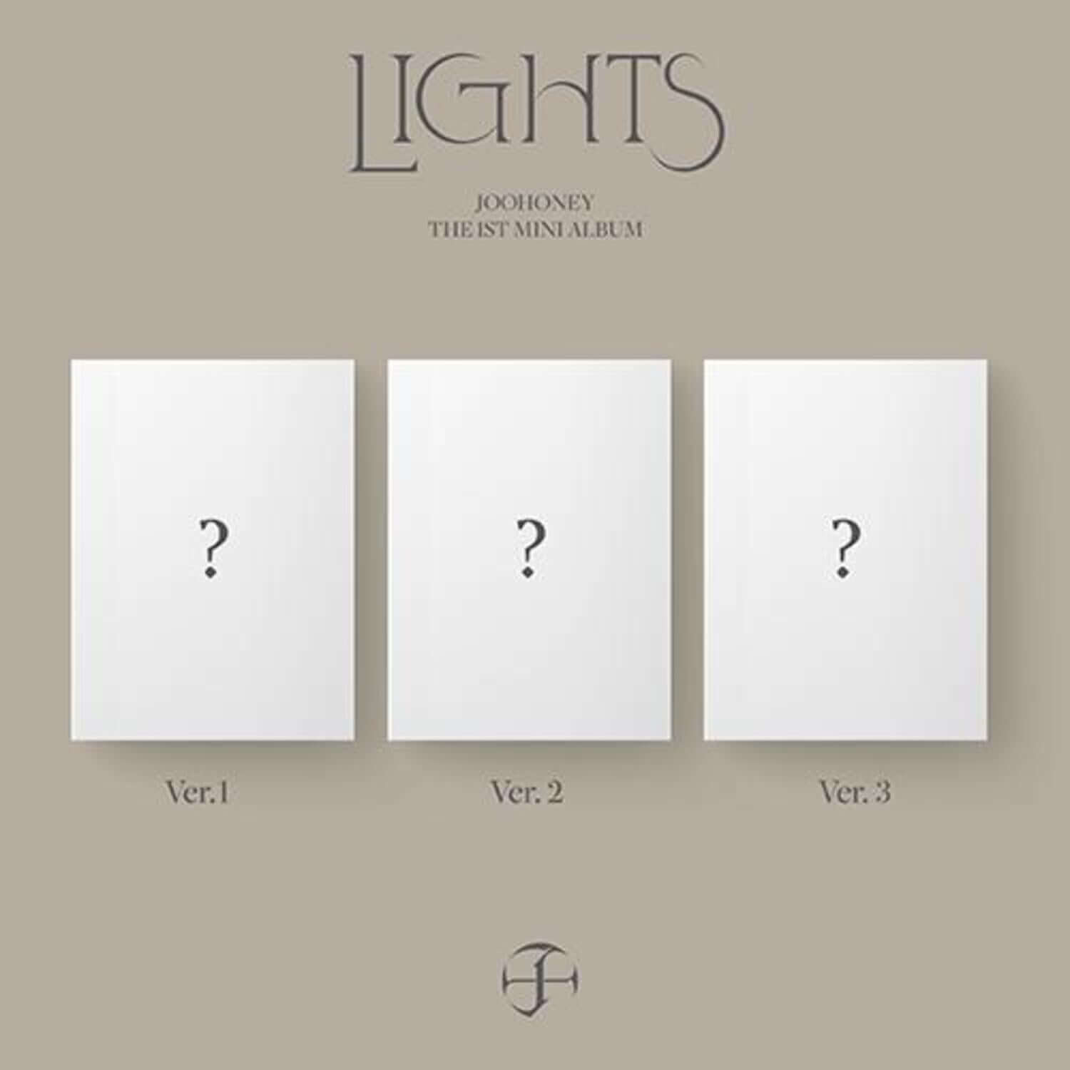 JOOHEON - 1st Album [LIGHTS] (VER.1 / VER.2 / VER.3) [Set of 3] - Album Kpop, coffret, pochettes beige avec trois versions
