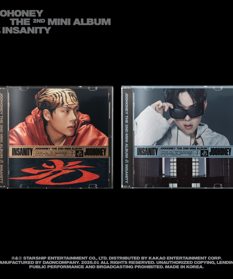 JOOHEON - THE 2ND MINI ALBUM 光 (INSANITY) JEWEL VER. (VER.1 / VER.2) (Random 1 of 2) - Album Kpop, packshot sur fond noir