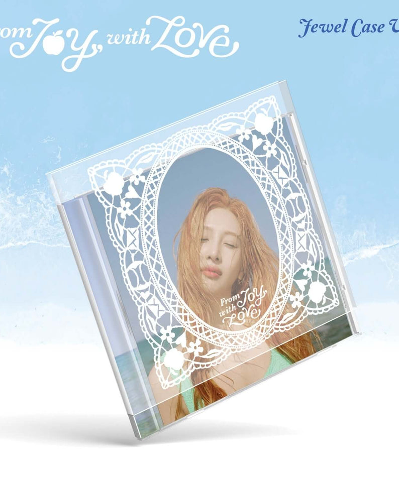 JOY - 1st Album [From JOY, with Love] (Jewel Case Ver.) - Album Kpop, coffret jewel case bleu avec visuel de la chanteuse